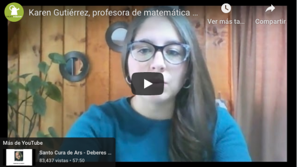 Karen Gutiérrez, profesora de matemática del Santo Cura de Ars