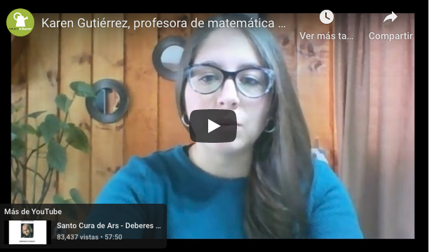 Karen Gutiérrez, profesora de matemática del Santo Cura de Ars